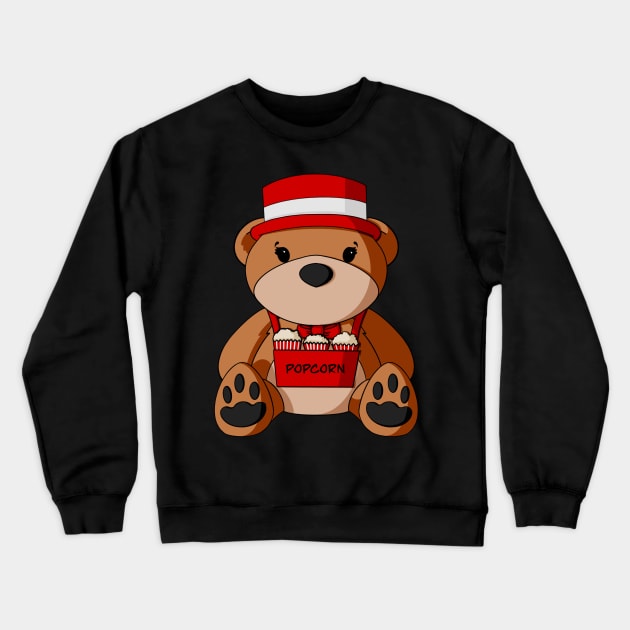 Circus Popcorn Vendor Teddy Bear Crewneck Sweatshirt by Alisha Ober Designs